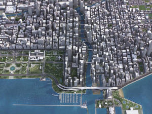 Chicago - 3D City Model Modèle 3D