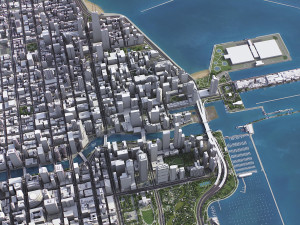 Chicago - 3D City Model Modèle 3D