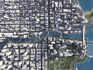Chicago - 3D City Model Modèle 3D