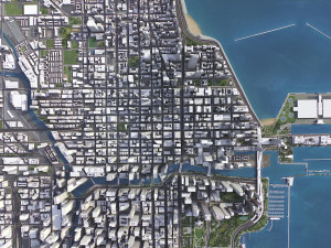 Chicago - 3D City Model Modèle 3D