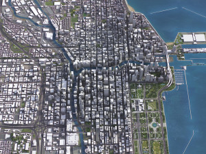 Chicago - 3D City Model Modèle 3D