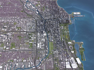 Chicago - 3D City Model Modèle 3D