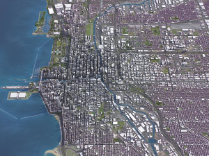 Chicago - 3D City Model Modèle 3D