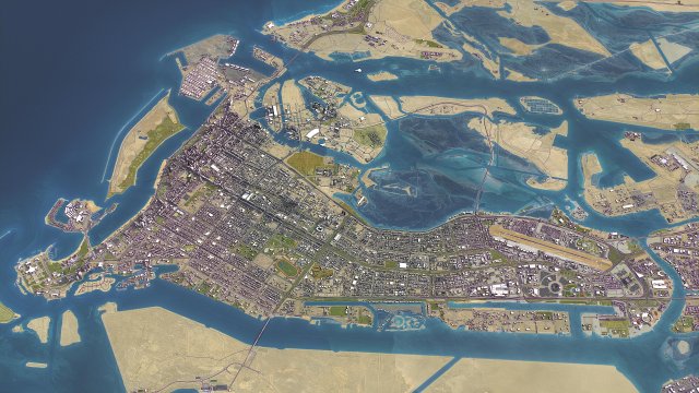 Abu Dhabi - 3D City Model Modelo 3D .c4d .max .obj .3ds .fbx .stl .blend 