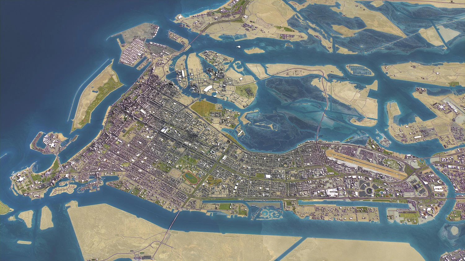 Abu Dhabi - 3D City Model 3D Model .c4d .max .obj .3ds .fbx .stl .blend