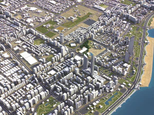 Abu Dhabi - 3D City Model 3D Model