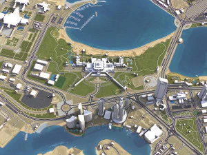 Abu Dhabi - 3D City Model 3D Model