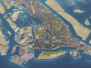 Abu Dhabi - 3D City Model 3D Model