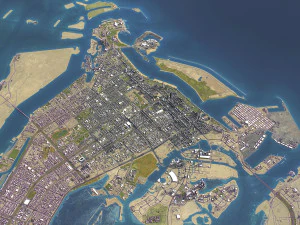 Abu Dhabi - 3D City Model 3D Model