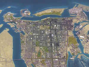 Abu Dhabi - 3D City Model 3D Model