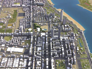 Abu Dhabi - 3D City Model 3D Model