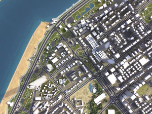 Abu Dhabi - 3D City Model 3D Model