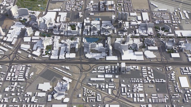 Las Vegas - 3D City Model 3D 模型 .c4d .max .obj .3ds .fbx .stl .blend