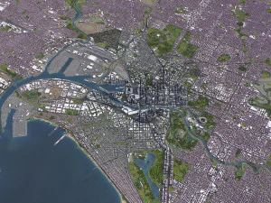 Melbourne - 3D City Model 3D Model