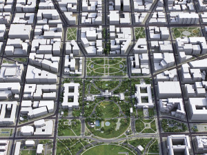 Washington - 3D City Model 3D Модель