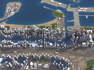 United Arab Emirates - 3D City Model 3D Model