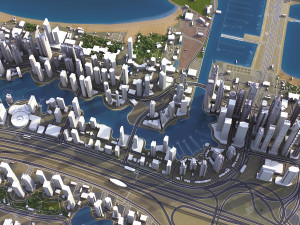 United Arab Emirates - 3D City Model 3D Model