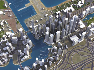 United Arab Emirates - 3D City Model 3D Model