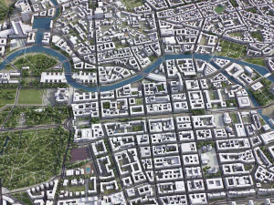 Берлін - 3D модель міста 3D Модель