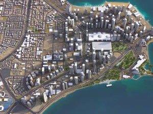 Доха - 3D модель міста 3D Модель