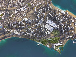 Doha - 3D City Model 3Dモデル