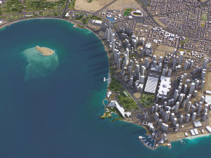 Doha - 3D City Model 3Dモデル