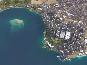 Doha - 3D City Model 3D Model