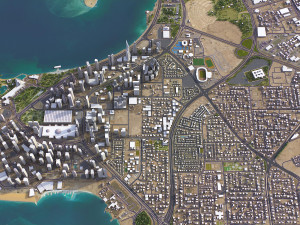 Doha - 3D City Model 3Dモデル