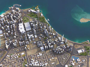 Doha - 3D City Model 3D Model