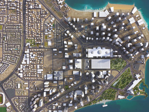 Doha - 3D City Model 3Dモデル