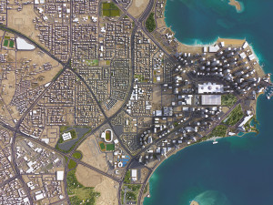 Doha - 3D City Model 3Dモデル