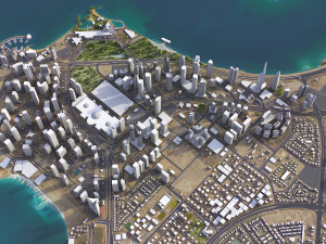 Doha - 3D City Model 3Dモデル