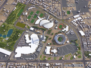 Doha - 3D City Model 3Dモデル