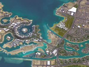 Doha - 3D City Model 3D Model