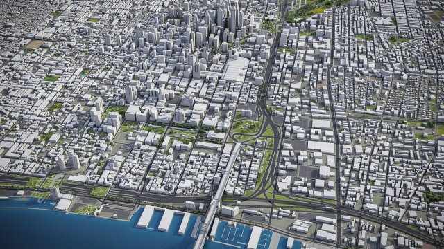 Philadelphia - 3D City Model Modèle 3D .c4d .max .obj .3ds .fbx .stl .blend 