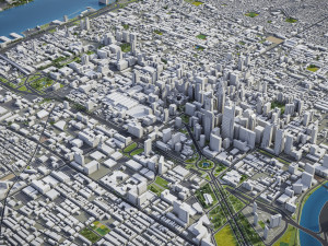 Philadelphia - 3D City Model Modèle 3D