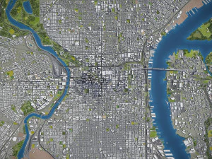 Philadelphia - 3D City Model 3D Model