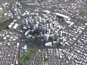 Х'юстон - 3D модель міста 3D Модель