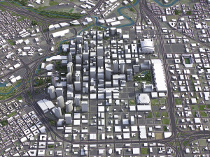 Houston - 3D City Model Modello 3D