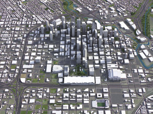 Houston - 3D City Model Modello 3D