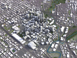 Houston - 3D City Model Modello 3D