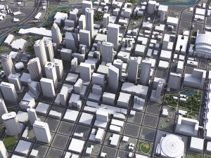 Houston - 3D City Model Modello 3D