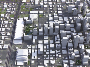 Houston - 3D City Model Modello 3D