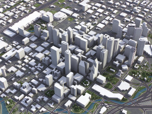 Houston - 3D City Model Modello 3D