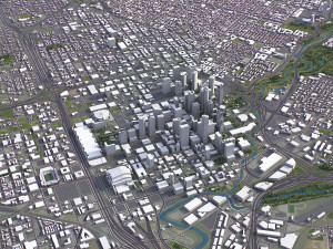 Houston - 3D City Model Modello 3D