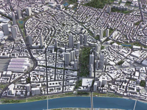 Frankfurt - 3D City Model 3D Model