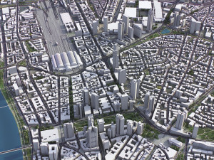 Frankfurt - 3D City Model Modèle 3D
