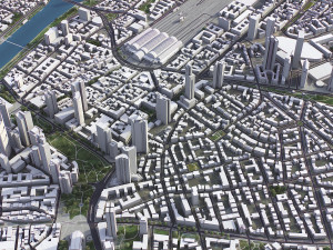 Frankfurt - 3D City Model Modèle 3D