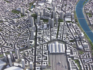 Frankfurt - 3D City Model 3D Model