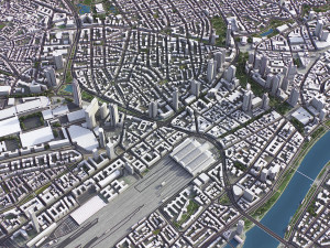 Frankfurt - 3D City Model Modèle 3D
